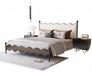 Modern Double Bed-ID:867791287