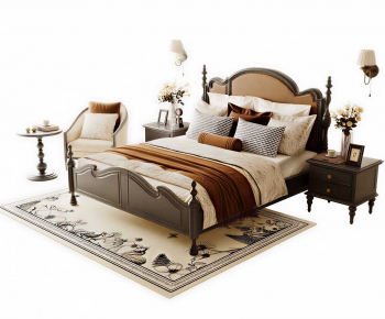 American Style Double Bed-ID:531909516