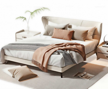 Modern Double Bed-ID:569143068