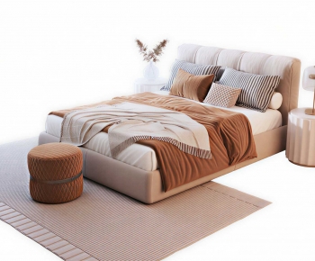 Modern Double Bed-ID:665057904