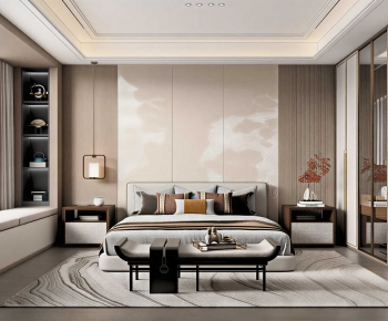 New Chinese Style Bedroom-ID:369960072
