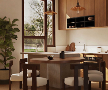 Wabi-sabi Style Dining Table And Chairs-ID:447751058