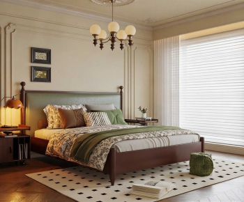 French Style Retro Style Bedroom-ID:173077115