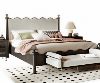 American Style Double Bed-ID:467986115