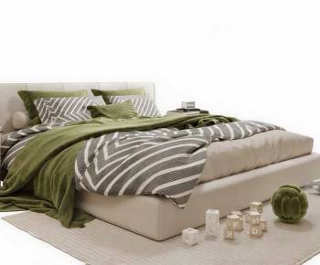 Modern Double Bed-ID:877167949