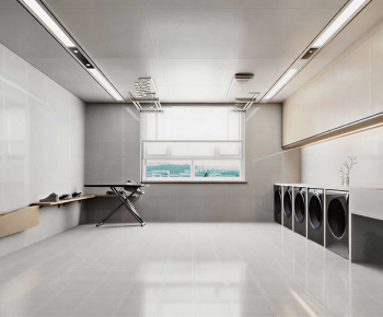 Modern Balcony Laundry Room-ID:390827896