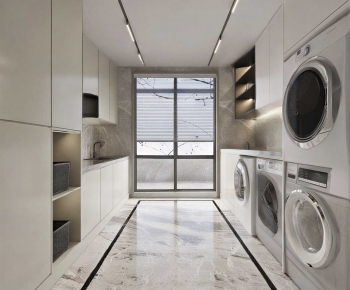 Modern Balcony Laundry Room-ID:502516984