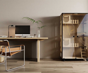 Modern Computer Desk And Chair-ID:824450975