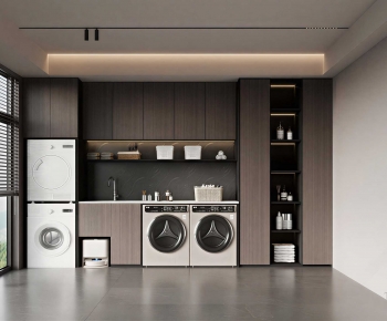 Modern Balcony Laundry Room-ID:954624896