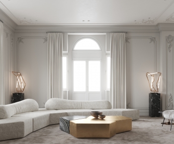 Simple European Style A Living Room-ID:612438922