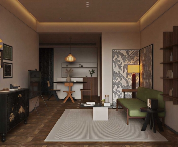 Retro Style A Living Room-ID:285708905