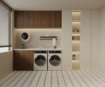 Modern Balcony Laundry Room-ID:268551113