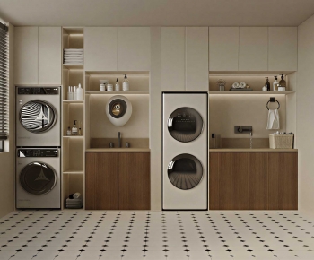 Modern Laundry Cabinet-ID:498318917