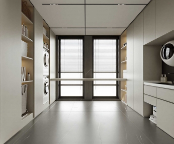 Modern Balcony Laundry Room-ID:908081053