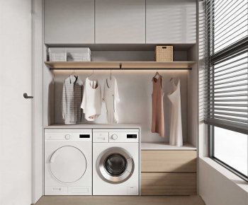 Modern Balcony Laundry Room-ID:861470949