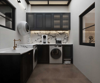 Modern Balcony Laundry Room-ID:819932942