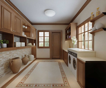 American Style Balcony Laundry Room-ID:353566889