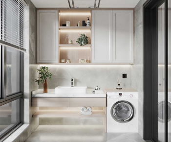 Modern Laundry Cabinet-ID:347875121