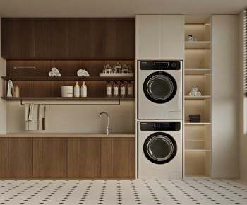 Modern Balcony Laundry Room-ID:962879904