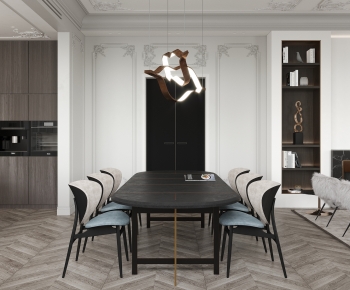 Simple European Style Dining Room-ID:165019042