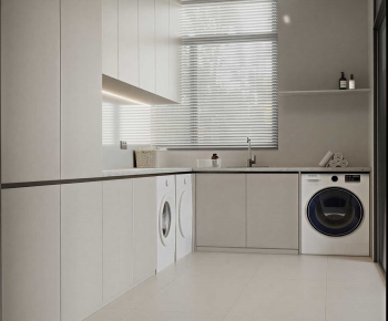 Modern Balcony Laundry Room-ID:451414115