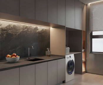 Modern Balcony Laundry Room-ID:534327983