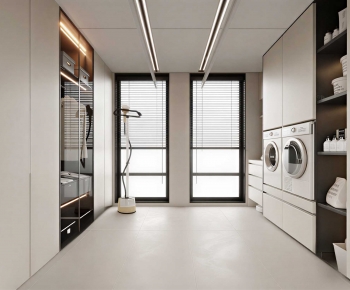 Modern Balcony Laundry Room-ID:679089076