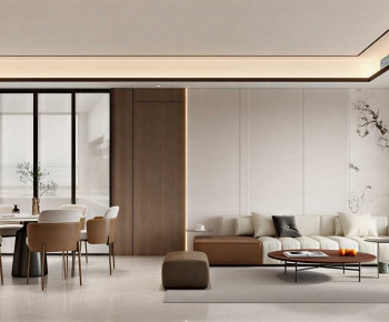 New Chinese Style A Living Room-ID:619426014