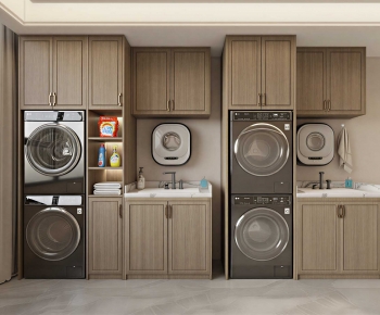 Modern Laundry Cabinet-ID:371639971