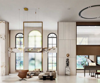 Modern A Living Room-ID:738500125