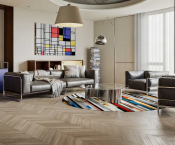 Modern A Living Room-ID:908675912