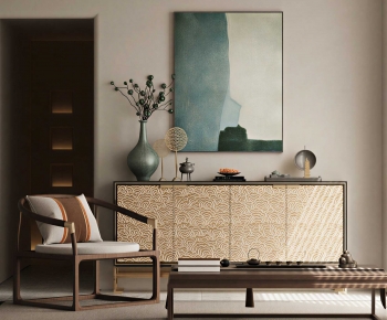 New Chinese Style Entrance Cabinet-ID:381844043