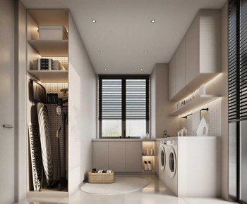 Modern Balcony Laundry Room-ID:904270891