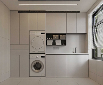 Modern Balcony Laundry Room-ID:881154064