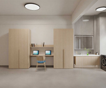 Modern Computer Desk And Chair-ID:284517056