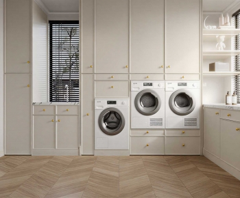 Modern Balcony Laundry Room-ID:794725895