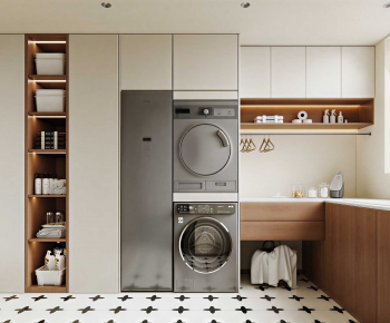 Modern Balcony Laundry Room-ID:495572097