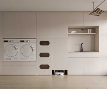 Modern Balcony Laundry Room-ID:398201941