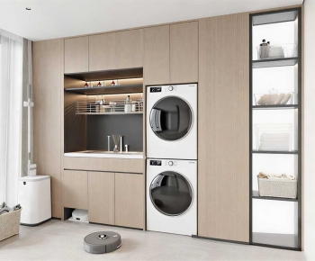 Modern Balcony Laundry Room-ID:682534933