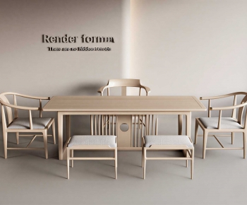 New Chinese Style Dining Table And Chairs-ID:481205941