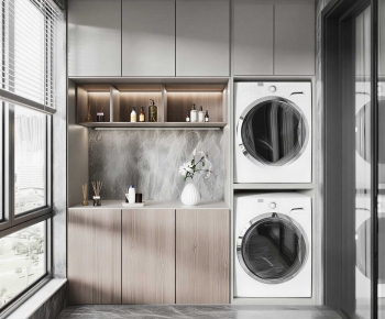 Modern Laundry Cabinet-ID:916414987