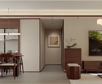 New Chinese Style A Living Room-ID:626591924