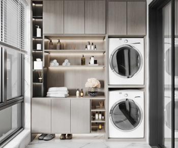 Modern Laundry Cabinet-ID:166898014