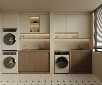 Modern Laundry Cabinet-ID:631243946