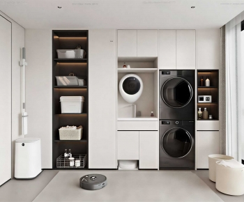 Modern Balcony Laundry Room-ID:387653111