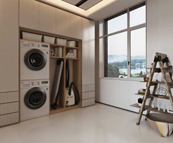 Modern Balcony Laundry Room-ID:867770916