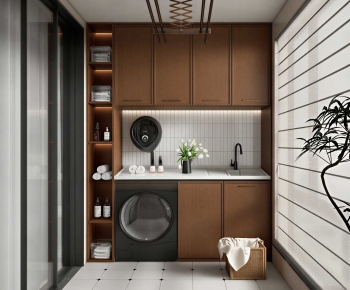 Modern Laundry Cabinet-ID:670306929
