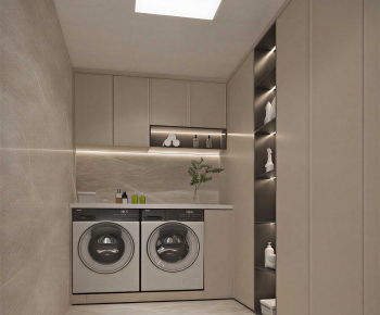 Modern Balcony Laundry Room-ID:919593102