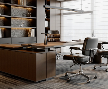 Modern Office Desk And Chair-ID:342628001