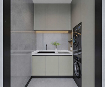 Modern Laundry Cabinet-ID:846395978
